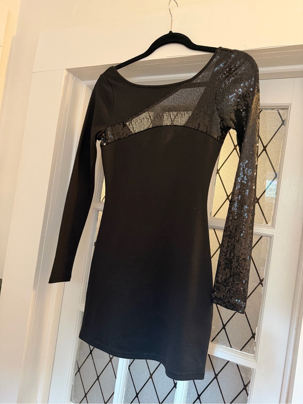 Kardashian black mini sequin dress